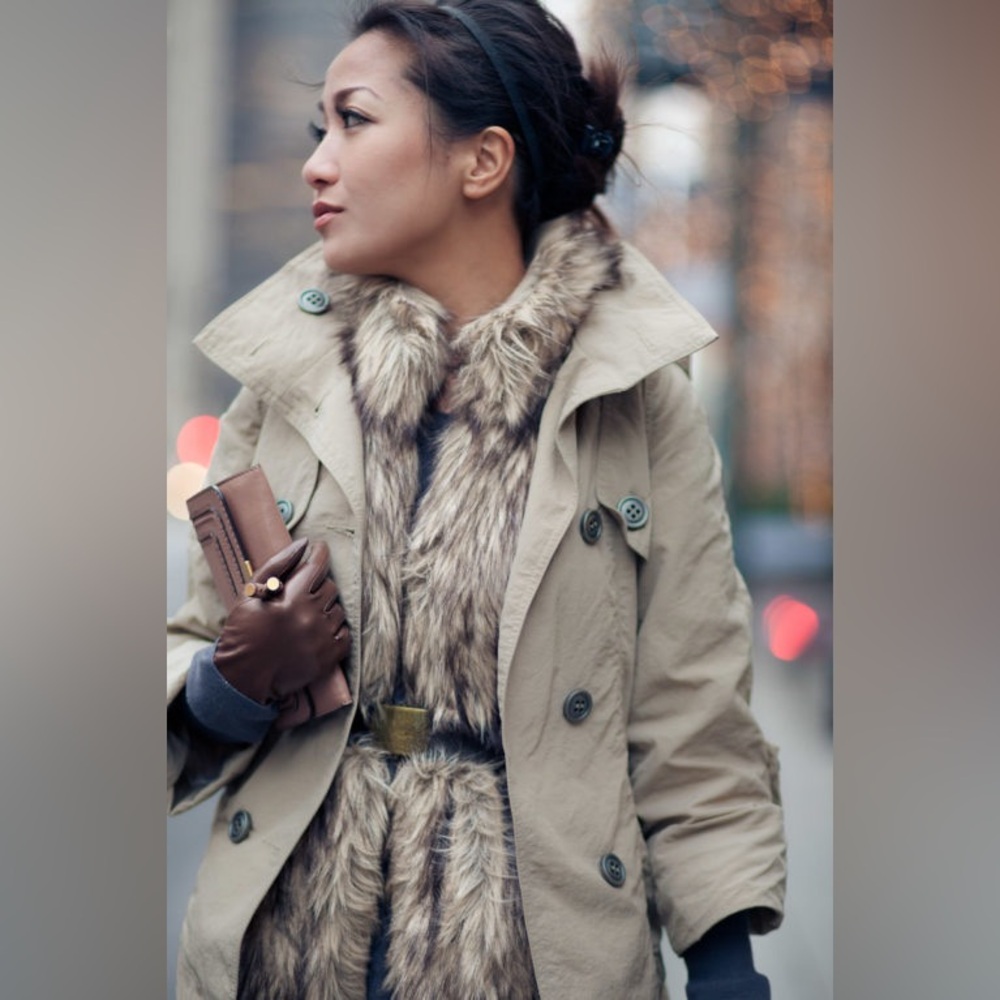 Michael Kors Brown Faux Fur Vest Medium